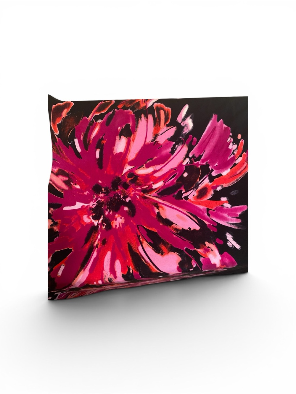 London Times Black Midi Dress with Pink Floral Cascade - Picture 9 of 9